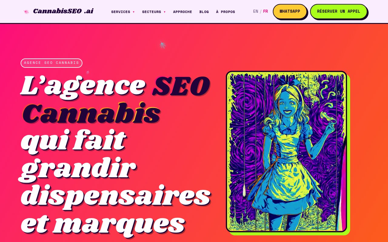 Apercu du site Cannabis SEO / 1Digital Agency